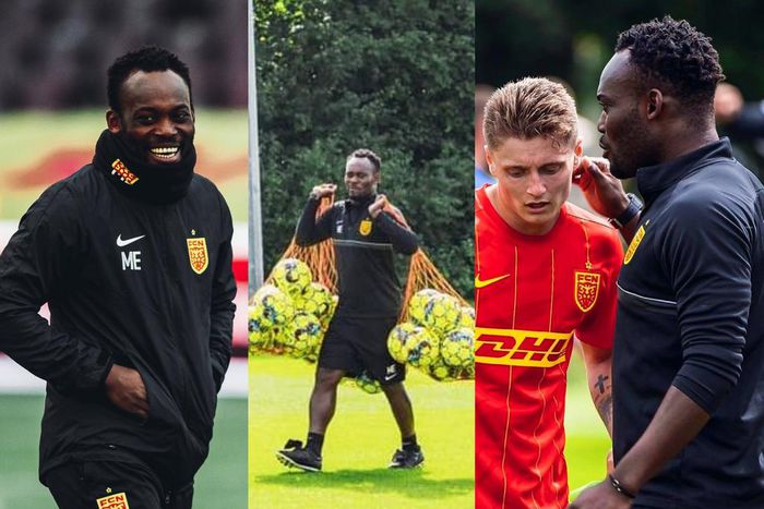 Rare photos of Michael Essien in his coaching element at Nordsjaelland