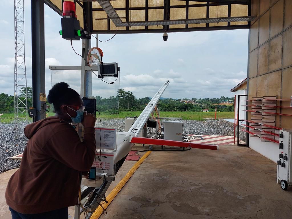 Zipline medicine delivery drone site in Ghana