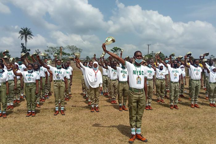 Corps members in Edo State orientation camp [NYSC]
