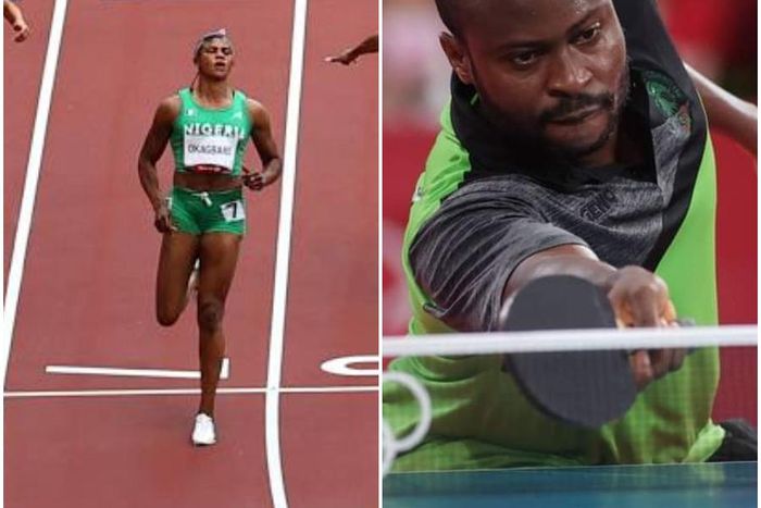 Blessing Okagbare and Aruna Quadri