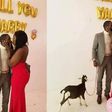Hilarious reactions as man proposes to fiancée with goat