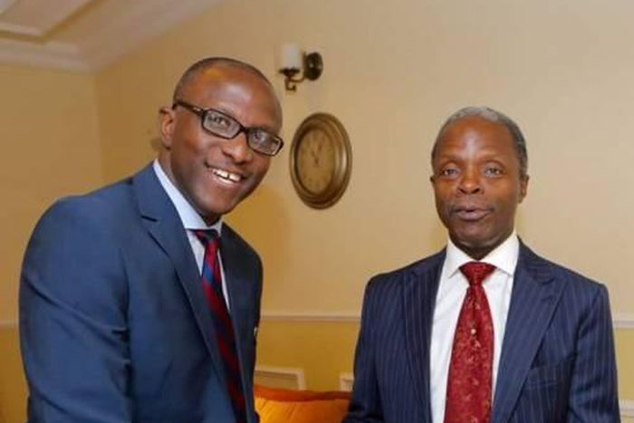 Vice President Yemi Osinbajo and his spokesperson, Laolu Akande.