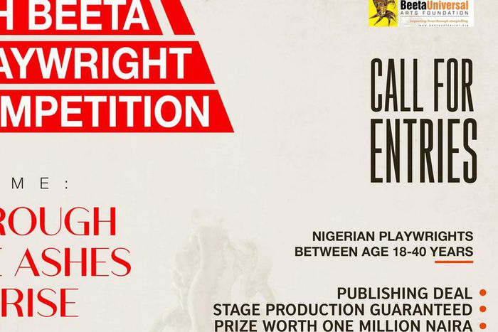 Here is how you can win prizes worth 1 million Naira and a publishing deal from the 4th Beeta Playwright Competition