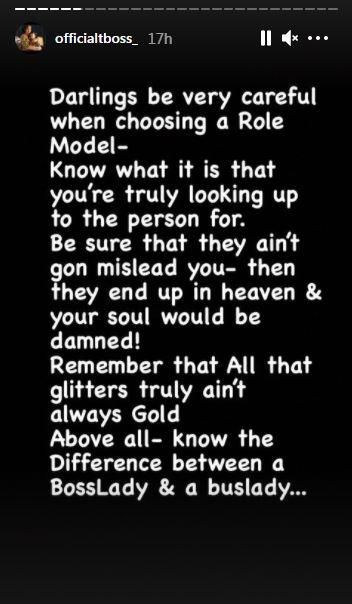 TBoss slams Ka3na for humiliating a fan who tattooed her name on her thigh.  [Instagram/TBoss]