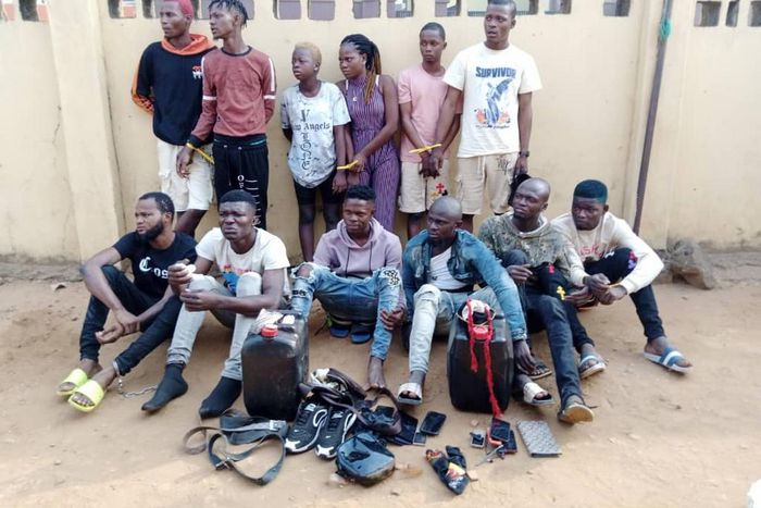 Suspects paraded by the Lagos State Police Command [LAPC]