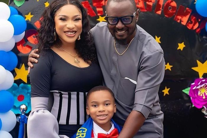 Prince Kpokpogri , Tonto Dikeh and her son [Instagram/TontoDikeh]