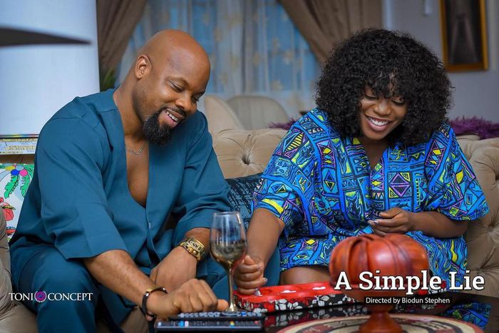 BTS of 'A Simple Lie' directed by Biodun Stephen [Instagram/iambisola]