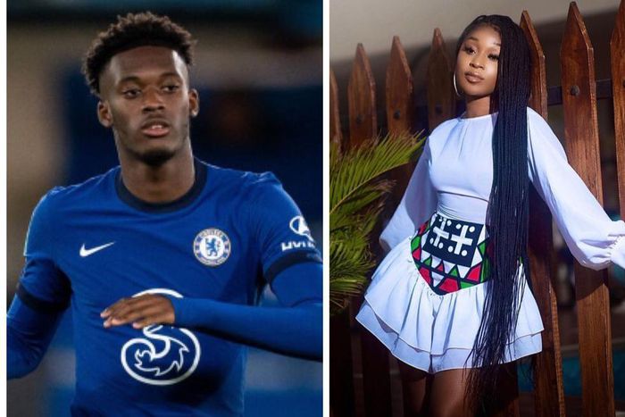 Callum Hudson-Odoi and Efia Odo