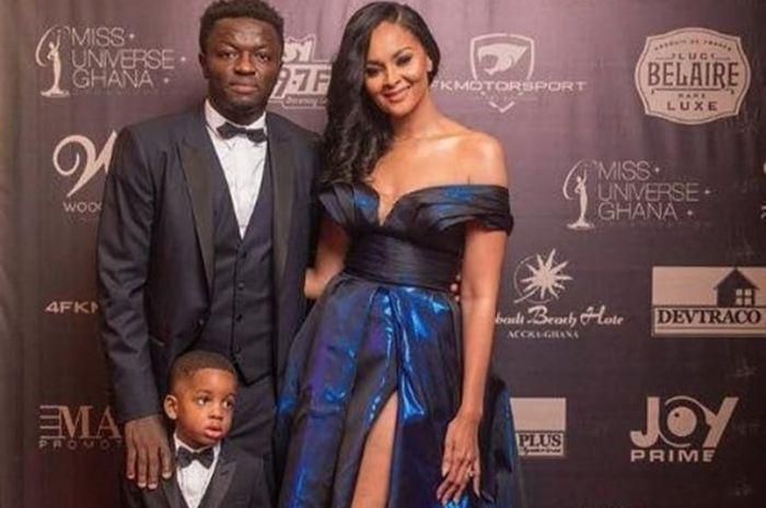 Sulley Muntari and Menaye Donkor with their son Jamal