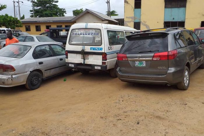 Some of the vehicles that were impounded during COVID-19 enforced lockdown (SilverbirdTV)
