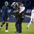 PSG superstar Kylian Mbappe walks past the camera -- the French league is hoping to agree a new domestic broadcast deal next week after the disastrous collapse of its record contract with Mediapro