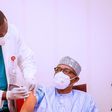 President Buhari receives first dose of Oxford/AstraZeneca COVID-19 vaccine on March 6, 2021 (Tolani Alli)