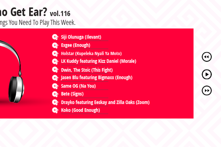 Who Get Ear Vol. 116: Here are the 10 Nigerian songs you need to play this week. (Pulse Nigeria)