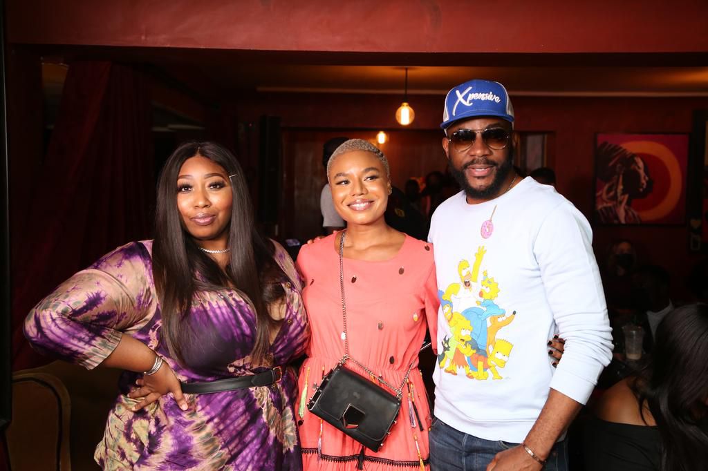 Ebuka and guests at Omawumi's album launch.