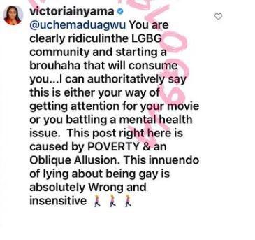 Inyama believes Maduagwu is lying about being gay. [Instablog9ja]