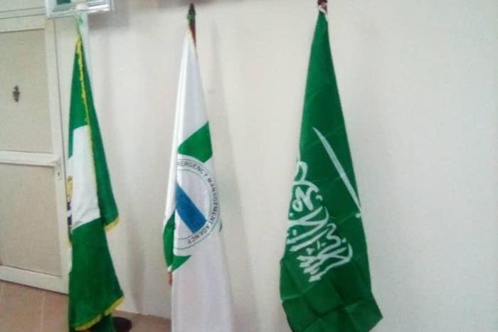 The presence of the Saudi Arabian flag at NEMA's HQ was only for a temporary bilateral event and not a permanent fixture