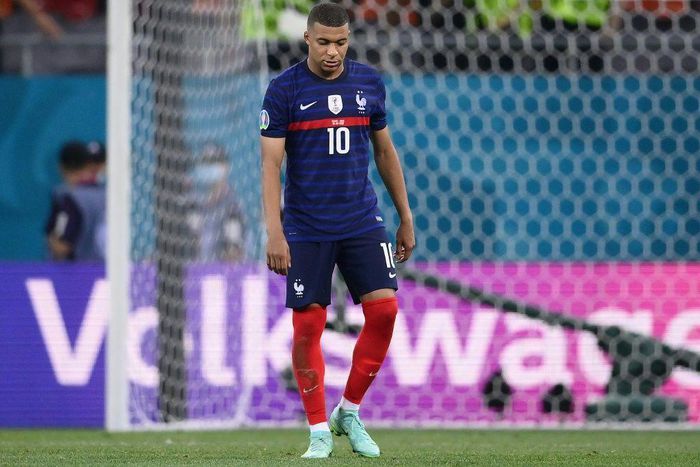 Coming home: Mbappe's miserable tournament ended with a penalty miss
