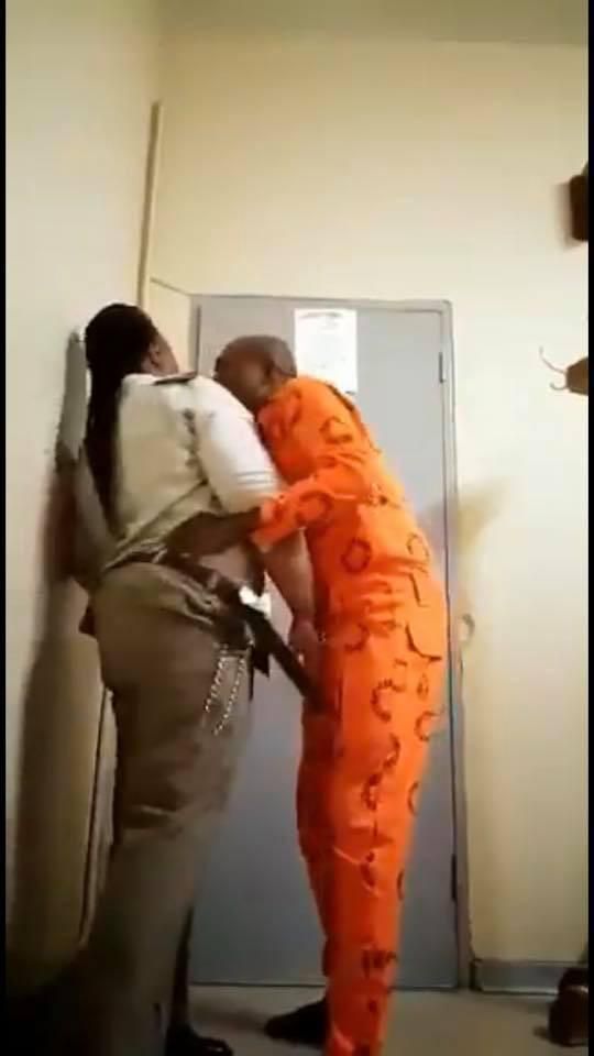 Female prison warder captured on camera having sex with prisoner