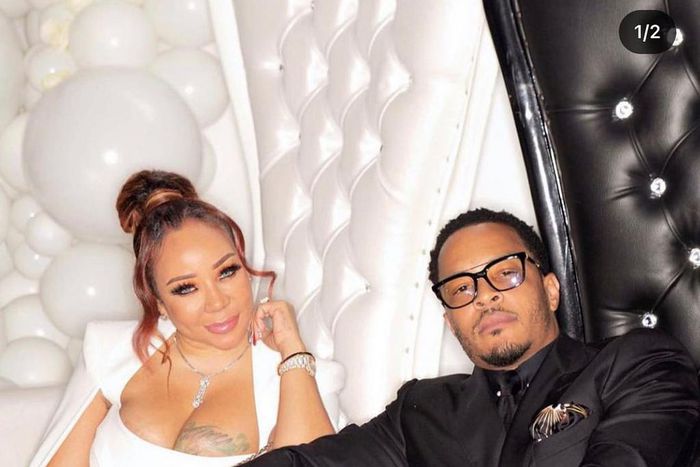 American rapper T.I and his wife Tiny Harris [Instagram/TheMajorBossMama]