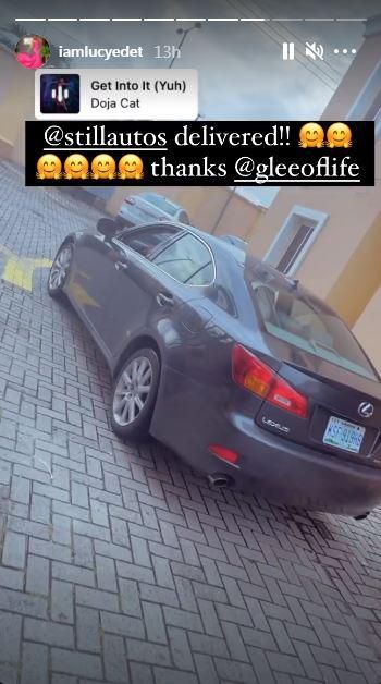 BBNaija's Lucy spoils herself with a Lexus car