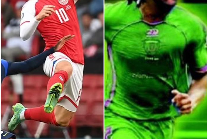 Christian Eriksen and Samuel Okwaraji