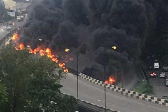 Fuel tanker explodes again on Otedola bridge (Ecogreen)