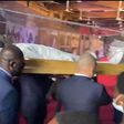 TB Joshua lies inside transparent glass casket as his funeral service is underway