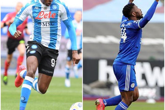 Victor Osimhen and Kelechi Iheanacho (Twitter/Napoli, Getty Images)
