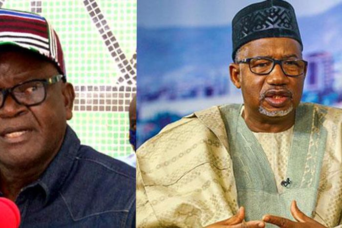 Gov Ortom (left) and Gov Bala Mohammed of Bauchi (ChannelsTV)