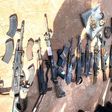 Weapons surrendered by the bandits [Zamfara State Government]