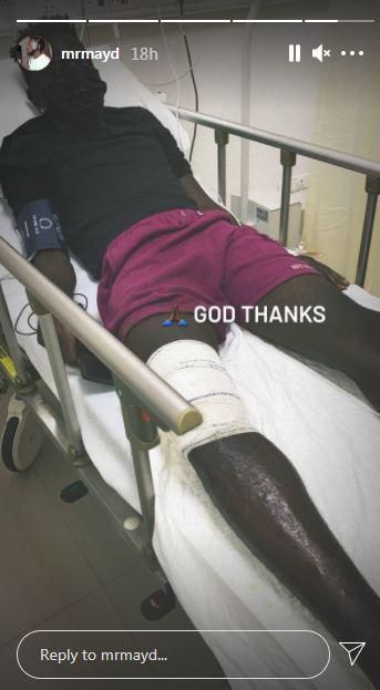 Photos of the singer in the hospital [nstagram/MayD]