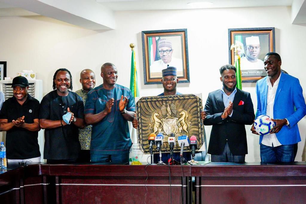 Gov Bello has been on a charm offensive with ex footballers in Nigeria as he mounts a presidential bid (Trendsmap)