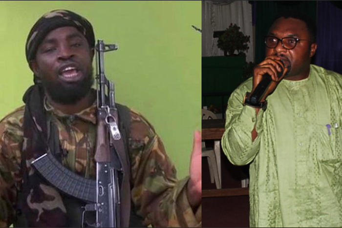 Boko Haram leader Shekau (left) and Rev Desmond of Anglican church (Kanem Times)