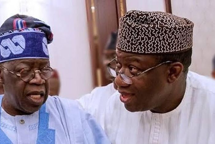 National leader of All Progressives Congress (APC) Bola Tinubu and Ekiti State Governor, Fayode Fayemi (Herald)