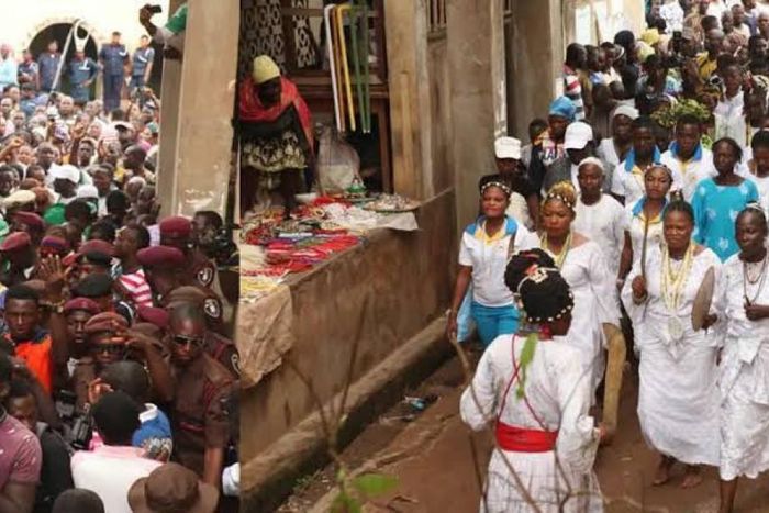 The procession to the sacred grove [nop]