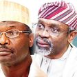 Senate President, Ahmed Lawan, INEC Chairman, Mahmood Yakubu and House of Reps Speaker, Femi Gbajabiamila. (Punch)