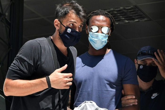 Ruben Semedo leaves Monday's hearing before an Athens public prosecutor