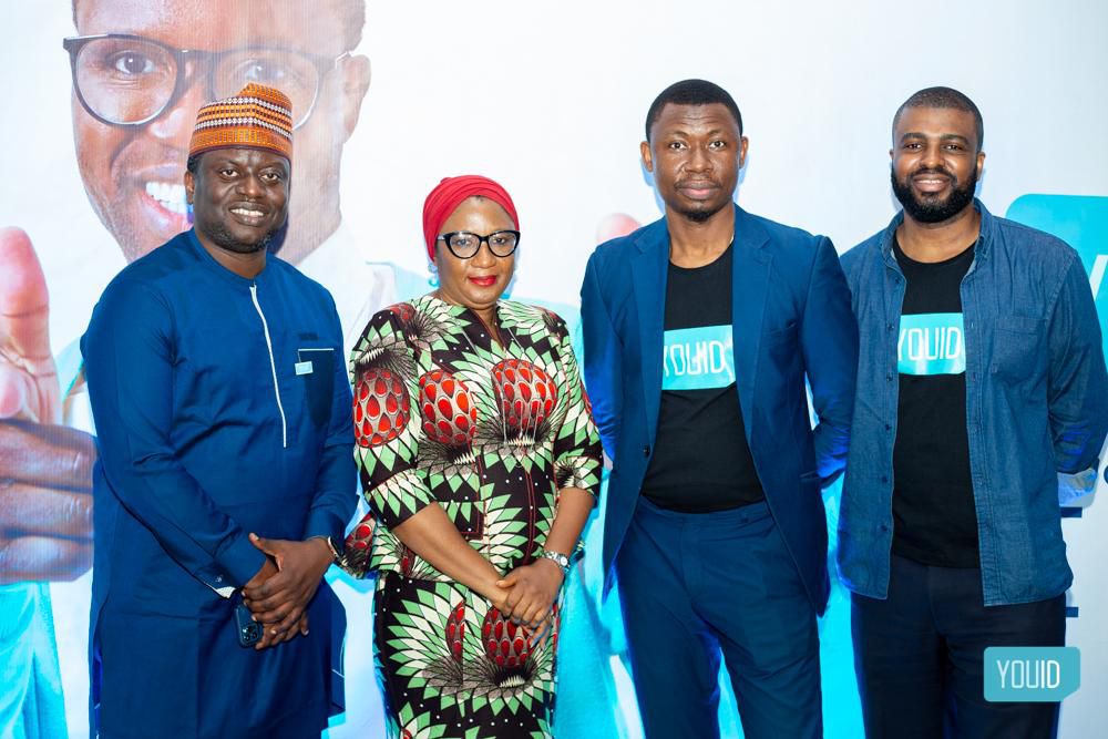 L - R: CEO Youverify.inc, Dr Gbenga Odegbami; GM - Business Development and Commercial Services (BDCS), National Identity Management Commission, Mrs Carolyn Folami; Director of Sales & Marketing, Youverify Inc, Yemi-Joshua Oladeji and Head of Product, ...