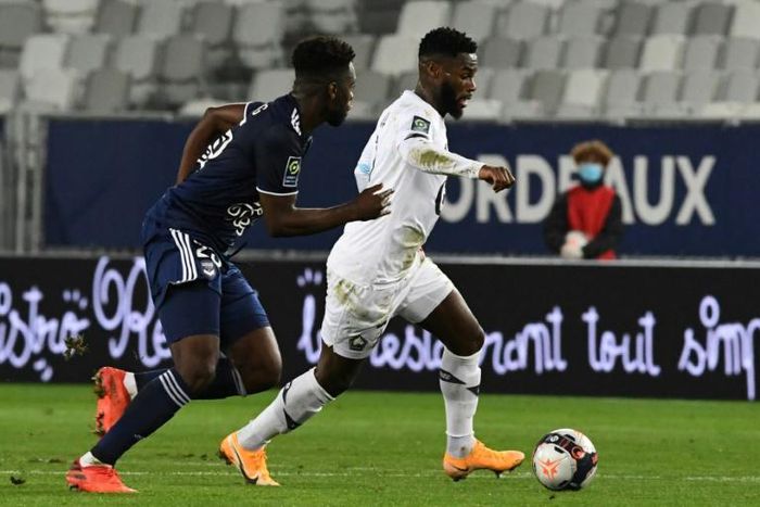 Jonathan Bamba (R) set up the opening goal for Lille