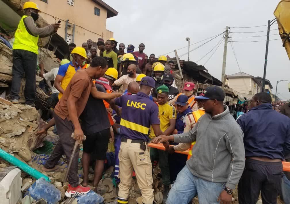Five people died in the buidling collapse incident including Idowu's wife and his sister-in-law (Premium Times)