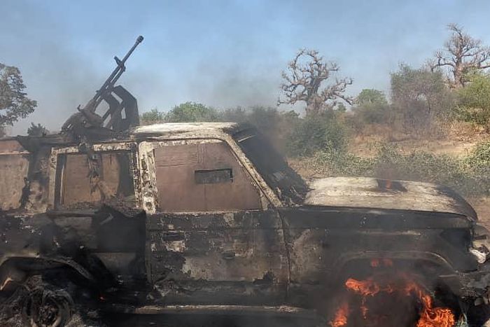 Nigerian troops kill 64 terrorists in 1 week. [Twitter/@DejiAdesogan]