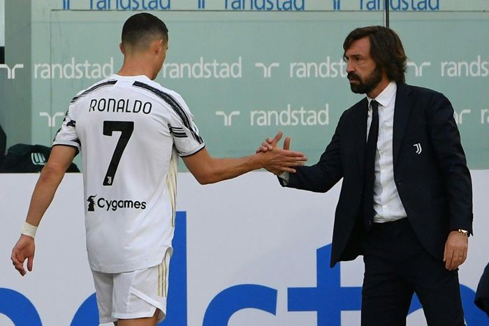 Cristiano Ronaldo (L) could play his final Juventus match against Bologna