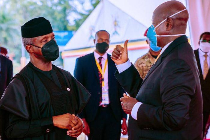 Vice President Yemi Osinbajo at the inauguration of re-elected Ugandan President, Yoweri Museveni. (TheWILL)