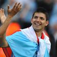 Sergio Aguero celebrates after his last-gasp goal won the 2012 Premier League title for Manchester City
