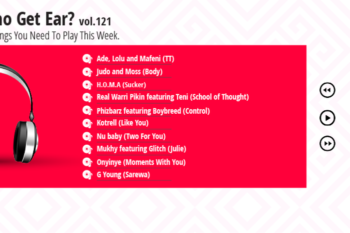 Who Get Ear Vol. 121: Here are the 10 Nigerian songs you need to play this week. (Pulse Nigeria)