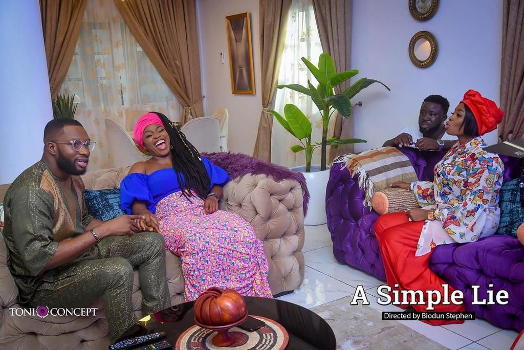 BTS of 'A Simple Lie' directed by Biodun Stephen [Instagram/iambisola]
