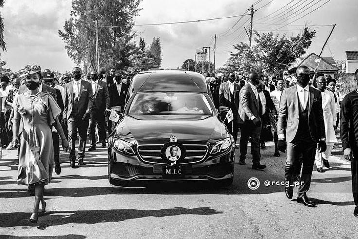 The ambulance conveying the body of late Pastor Dare Adebayo [Instagram/RCCGPR]