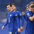 Chelsea celebrate Cesar Azpilicueta's goal against Burnley