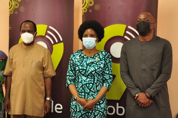 L-R: Chairman Medical Advisory Committee, National Hospital, Dr. Aisha Umar; Chief Medical Director, National Hospital Abuja, Dr. Jaf Momoh; Representative of the Hon. Min. of Health, Dr. Osagie Ehanire and Director of Hospital Services, Federal Minist...