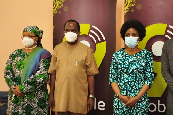 L-R: Chairman Medical Advisory Committee, National Hospital, Dr. Aisha Umar; Chief Medical Director, National Hospital Abuja, Dr. Jaf Momoh; Representative of the Hon. Min. of Health, Dr. Osagie Ehanire and Director of Hospital Services, Federal Minist...